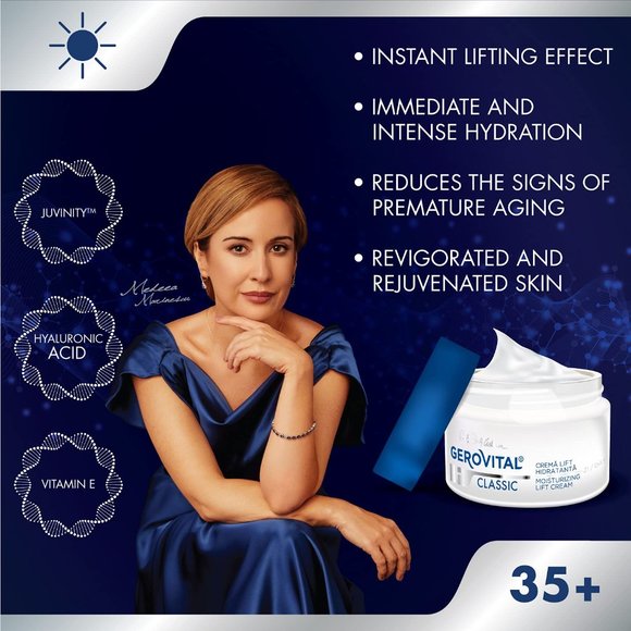 GEROVITAL H3 CLASSIC, Intensive Moisturizing Day Cream With Hyaluronic Acid 35 + - Picture 3 of 6